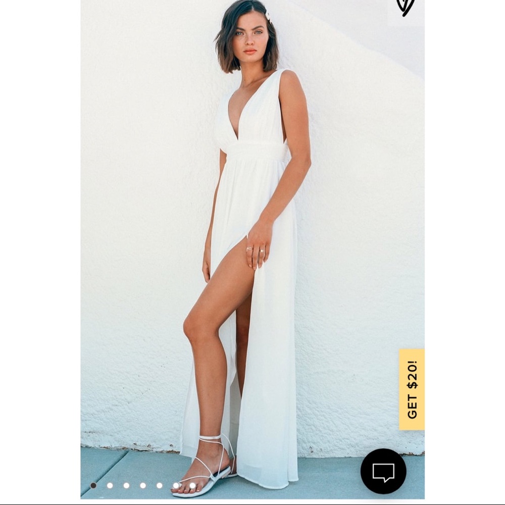 Heavenly Hues White Maxi Dress